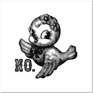 Bird says NO Posters and Art